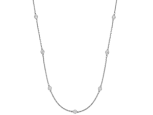 gold bezel set diamond necklace chains c986