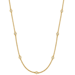 gold bezel set diamond necklace chains c986