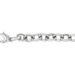 ladies 18ct white gold oval link bracelet