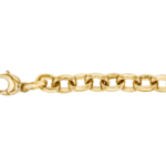 ladies 18ct yellow gold oval link bracelet