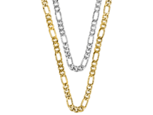 Men's Yellow Gold Figaro Chains MDT Design