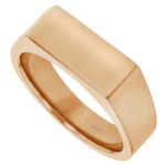 rectangular 18ct rose gold men’s signet ring c258