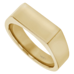 rectangular 18ct yellow gold men’s signet ring c258