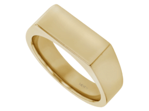 18ct Rose Gold Men's Signet Ring MDT Design