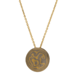 round gold mokume gane pendant c797