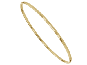 ladies gold bangle with cube pattern