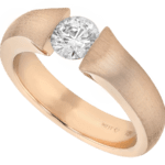 tension set diamond ring with a flared band c1026