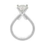 x diamond unique solitaire engagement ring c261 white gold side view
