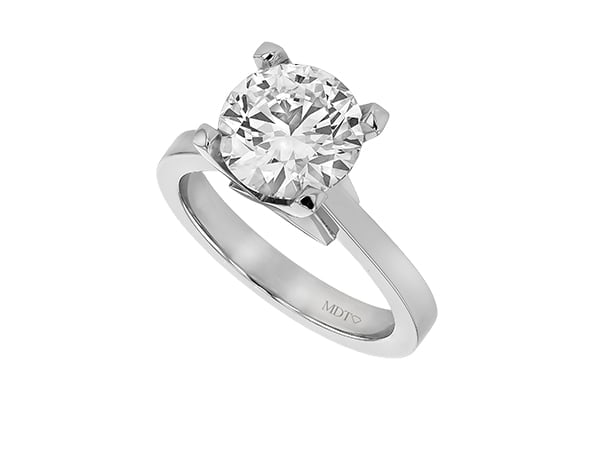 x diamond unique solitaire engagement ring c261 white gold