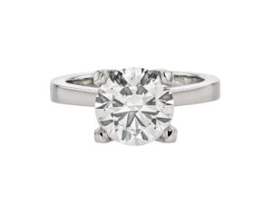 x diamond unique solitaire engagement ring c261 white gold top view