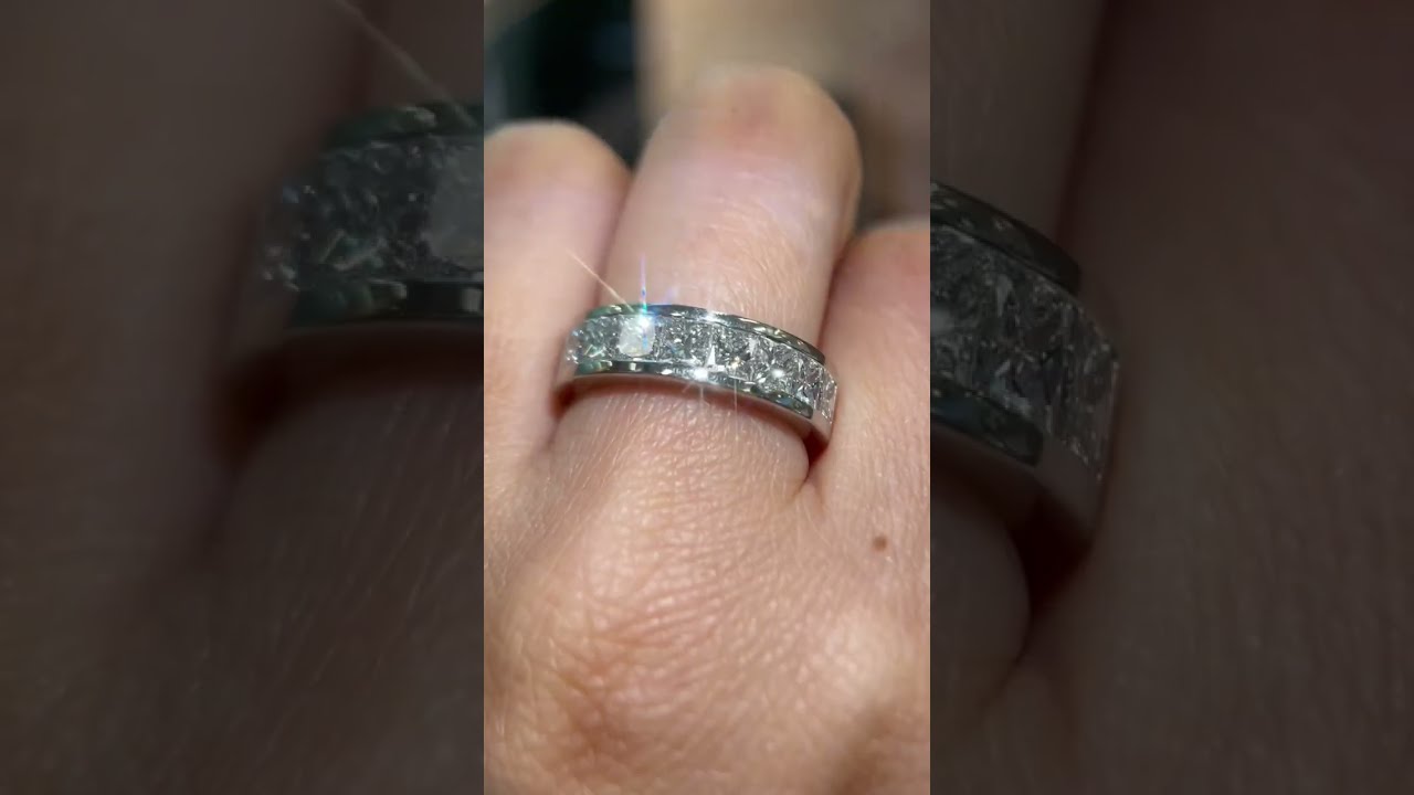 Channel Set Princess Cut Diamonds Wedding Ring C590 MDT Design