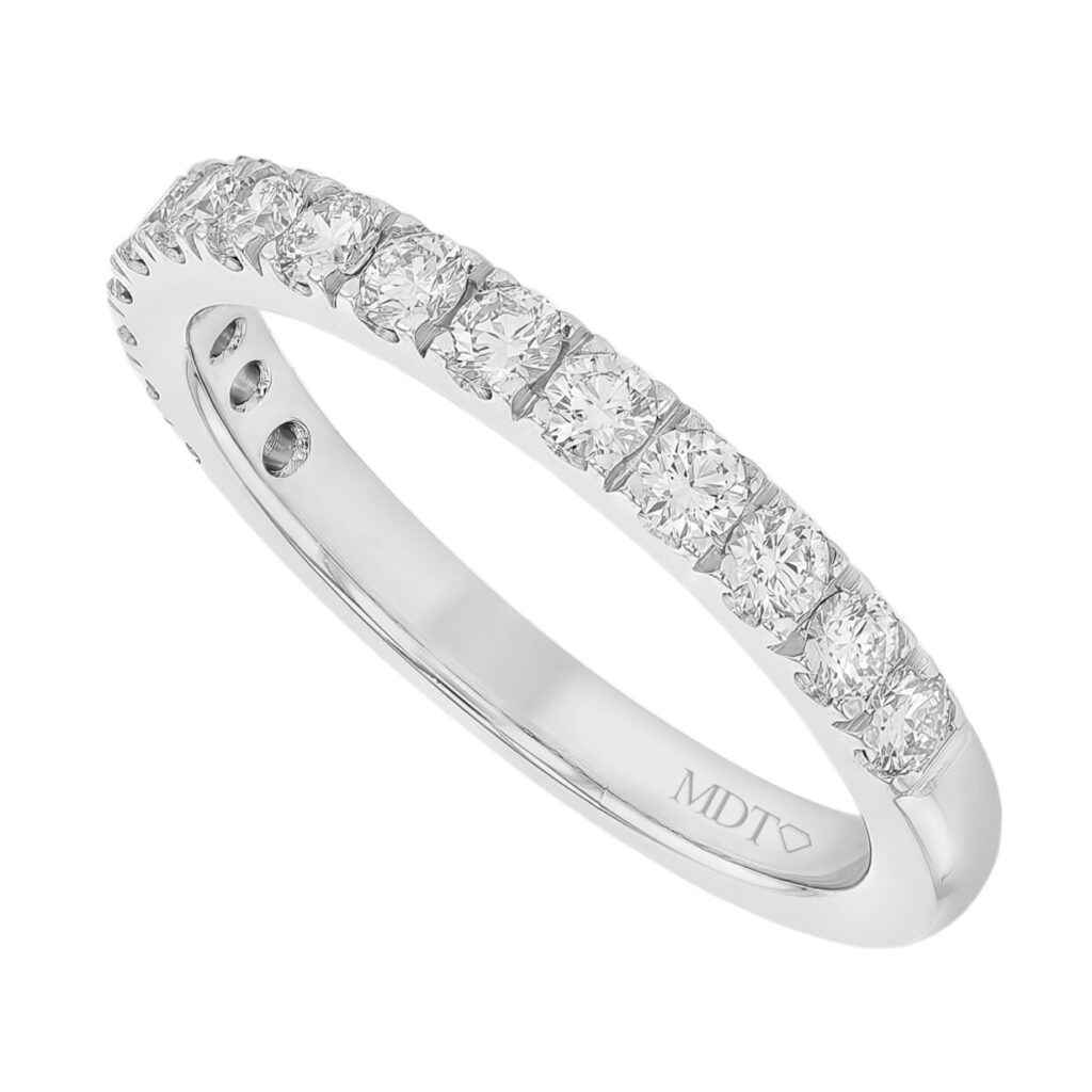 Claw Set .04ct Diamond Ring in White Gold