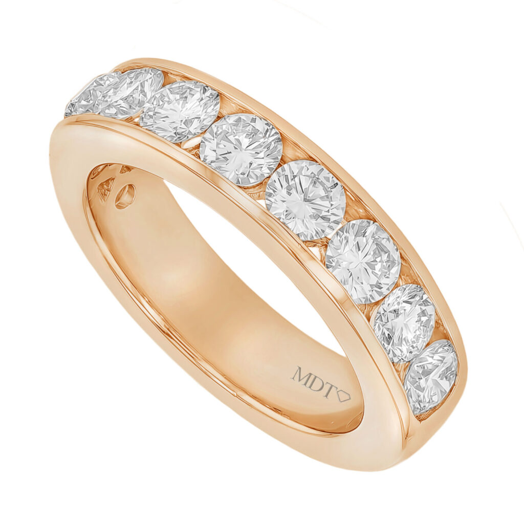 Channel Set .20ct Diamond Ring in Rose Gold