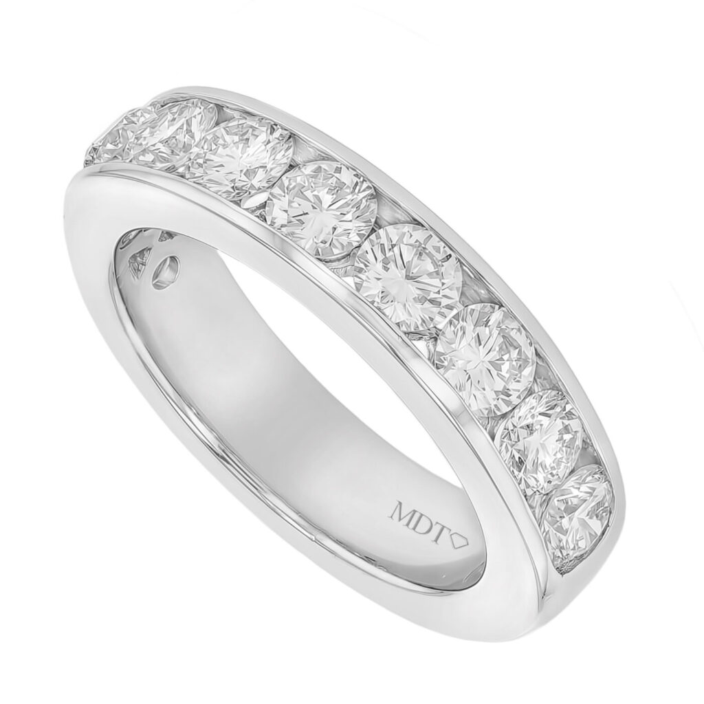 Channel Set .20ct Diamond Ring in White Gold