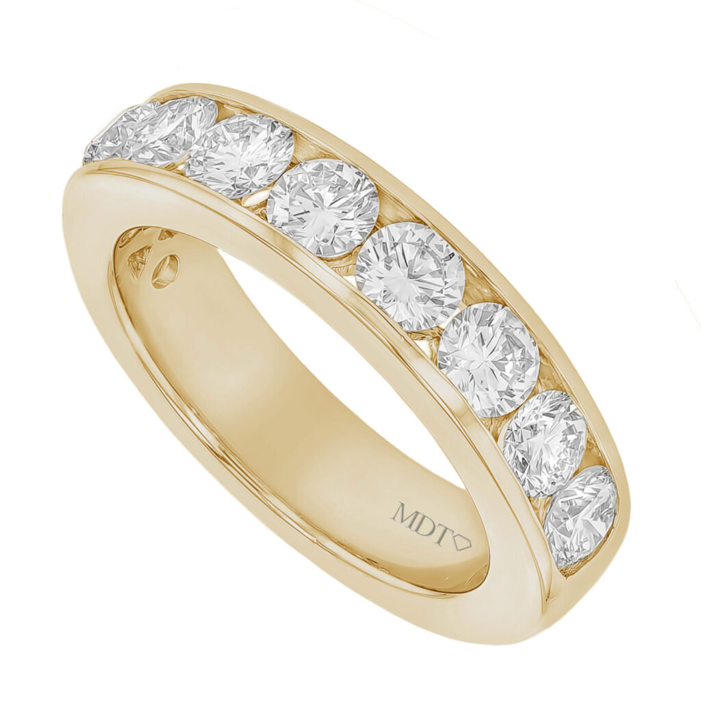 Channel Set .20ct Diamond Ring in Yellow Gold