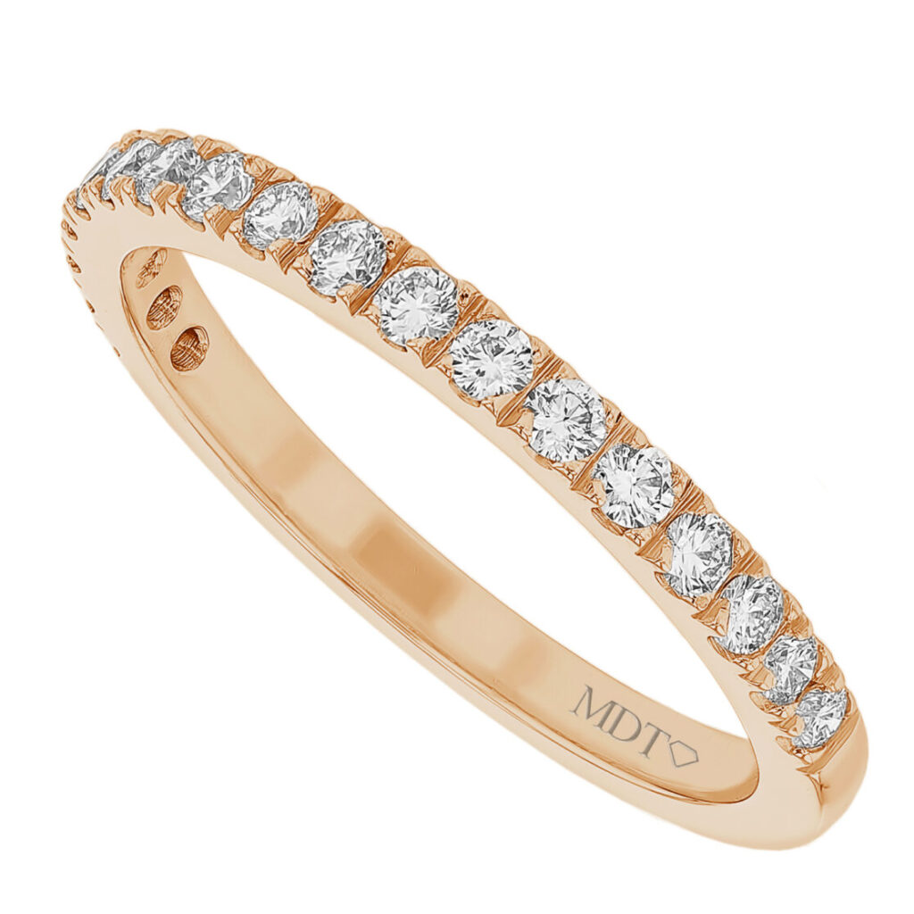 Rose Gold Claw Set .02ct Diamond Ring