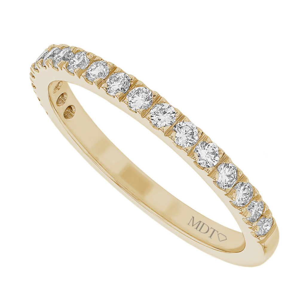 Yellow Gold Claw Set .02ct Diamond Ring