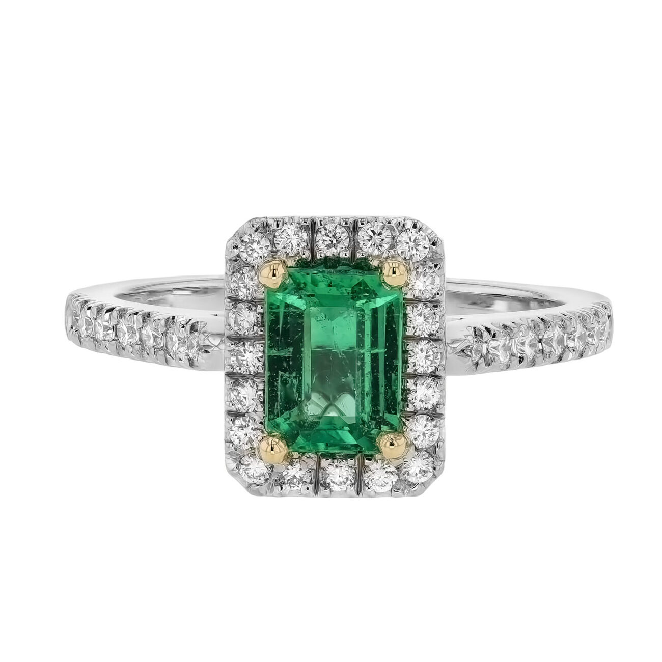 emerald stone engagement ring