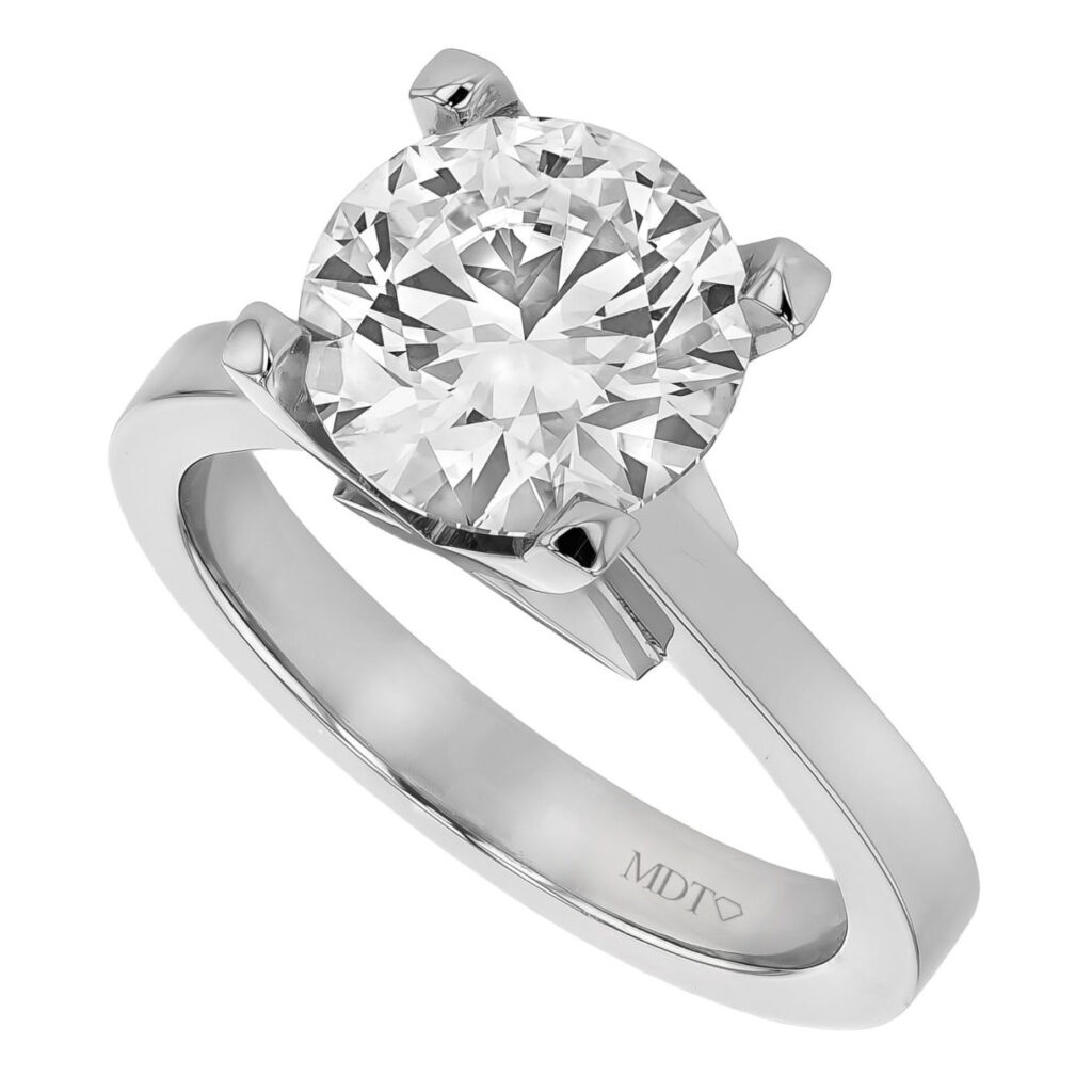Platinum 3ct Solitaire X Ring C261