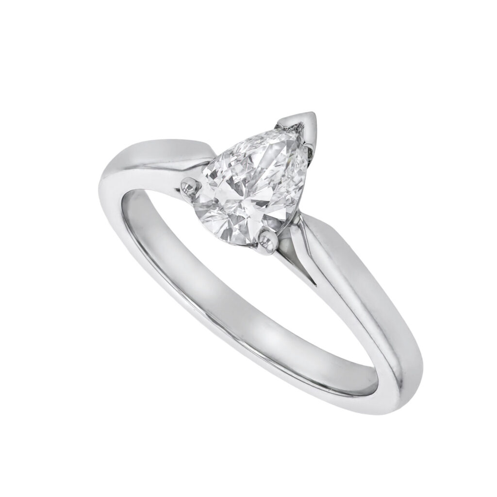 Platinum Pear Shape Diamond Solitaire C363