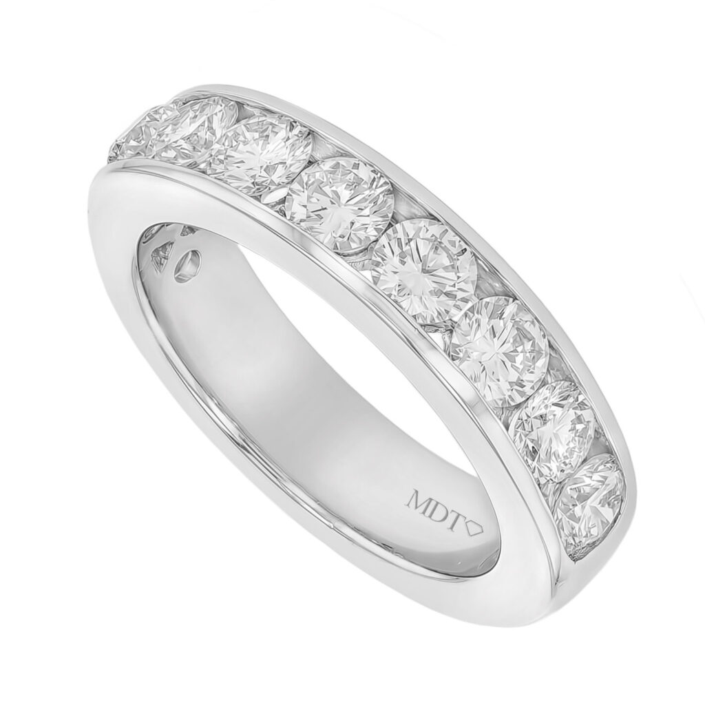 Channel Set Ring with .20ct Diamonds in Platinum C520