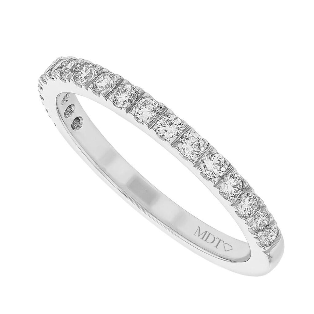 Claw Set Ring with .02ct Diamonds in Platinum C572