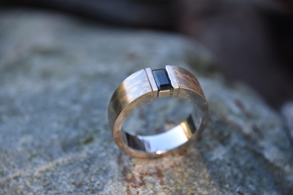 custom made mokume gane engagement ring