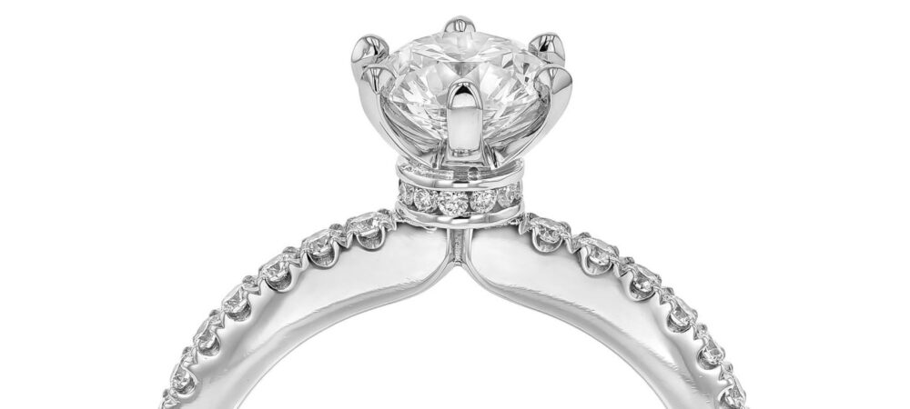 Hidden Halo Engagement Ring
