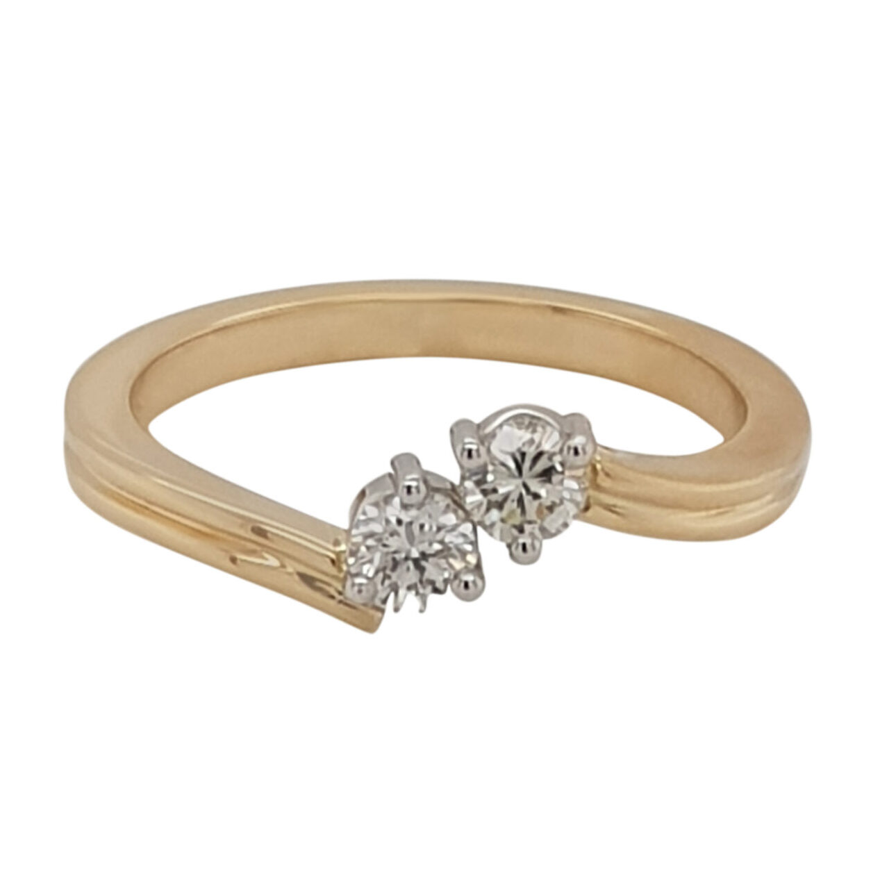Custom Two Stone Diamond Engagement Ring