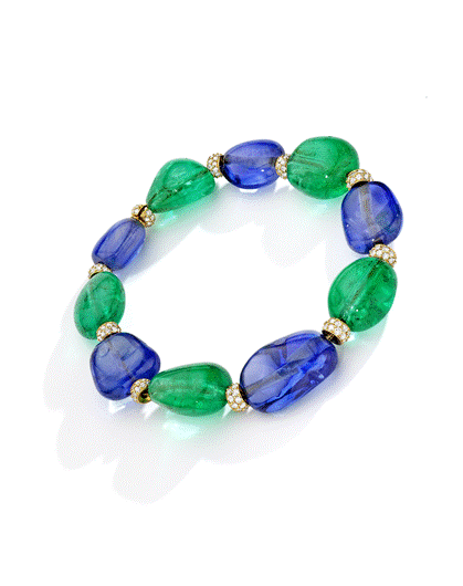 Sapphire and Emerald Bracelet, Van Cleef & Arpels from the Collection of Nelson & Happy Rockefeller