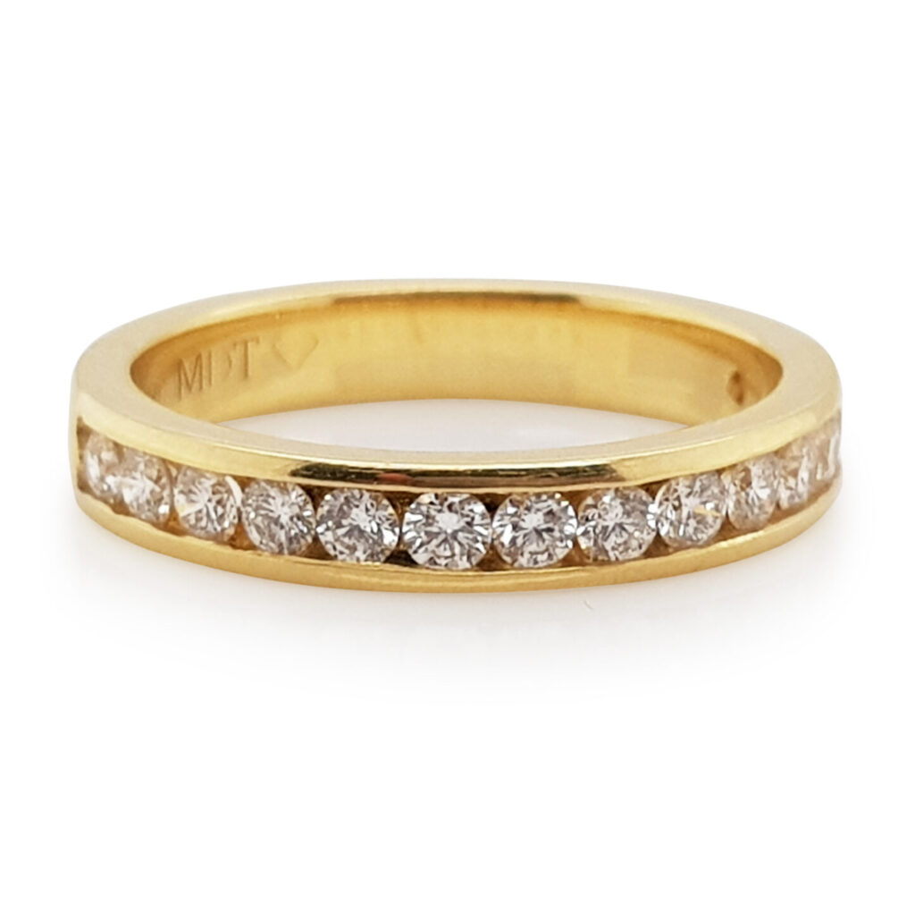 Custom Ladies Channel Set Diamond Wedding Ring in 18ct Yellow Gold