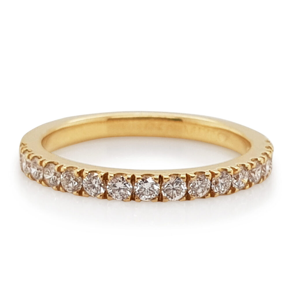 Custom Ladies Claw Set Diamond Wedding Ring in 18ct Yellow Gold