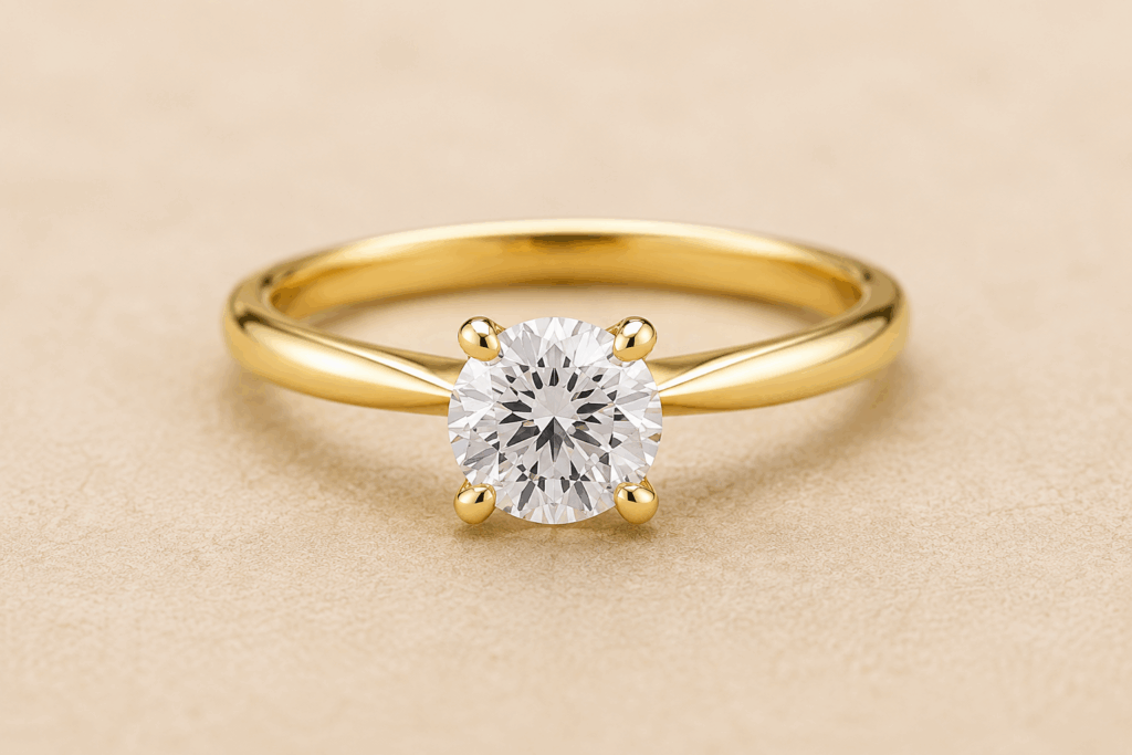 farmer wants a wife solitaire engagement ring yellow gold